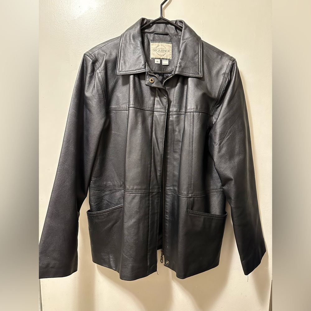 VINTAGE LEATHER JACKET/SHACKET